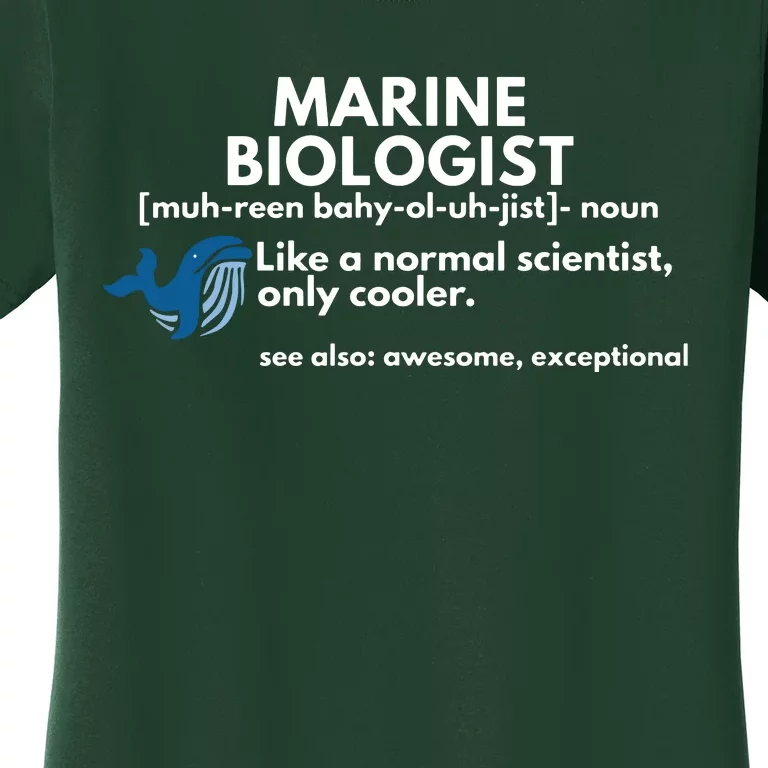 Marine Biologist Definition Funny Science Women's T-Shirt