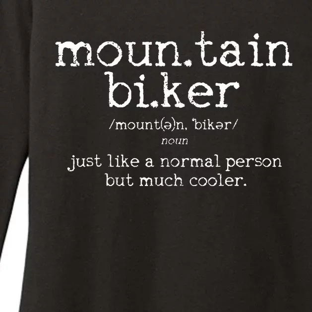 Mountain Biker Definition Funny MTB Downhill Biking Gift Womens CVC Long Sleeve Shirt