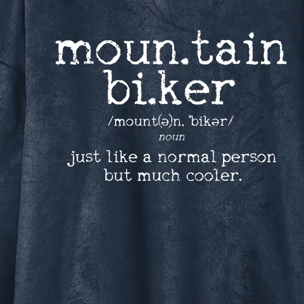 Mountain Biker Definition Funny MTB Downhill Biking Gift Hooded Wearable Blanket