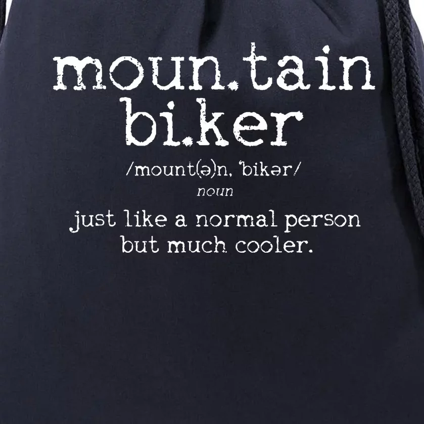 Mountain Biker Definition Funny MTB Downhill Biking Gift Drawstring Bag