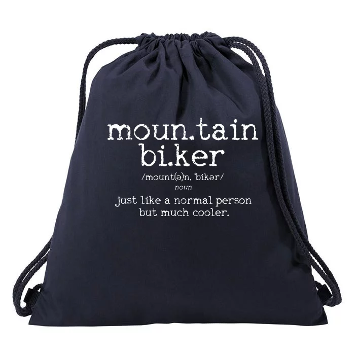 Mountain Biker Definition Funny MTB Downhill Biking Gift Drawstring Bag