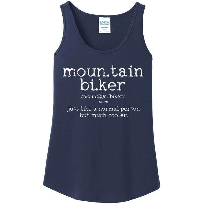 Mountain Biker Definition Funny MTB Downhill Biking Gift Ladies Essential Tank