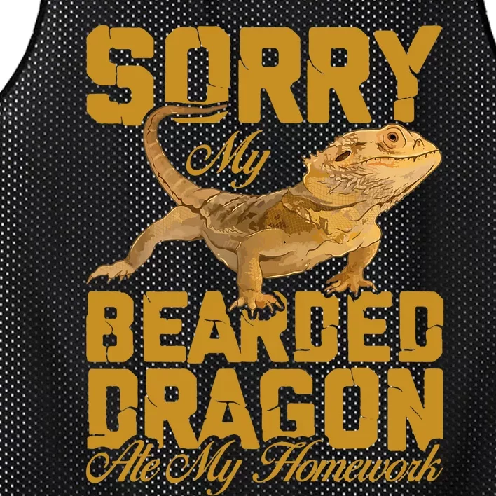 My Bearded Dragon Ate My Homework Bearded Dragon Mesh Reversible Basketball Jersey Tank