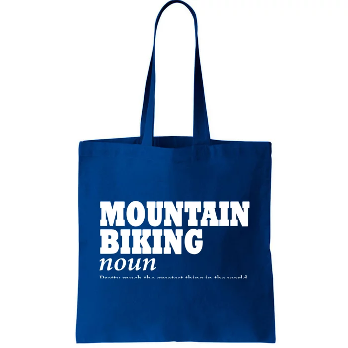 Mountain Biking Definition Biker Funny Mountain Biking Gift Tote Bag