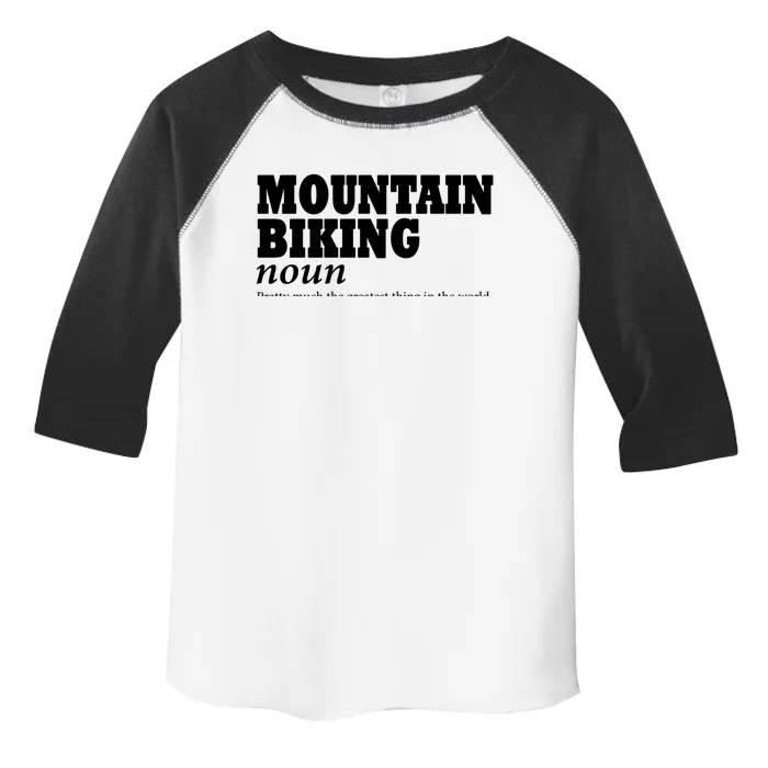 Mountain Biking Definition Biker Funny Mountain Biking Gift Toddler Fine Jersey T-Shirt