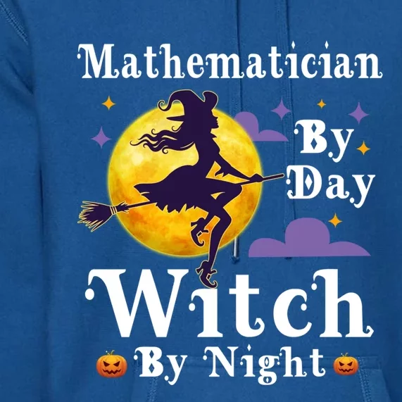 Mathematician By Day Witch By Night Math Halloween Costume Gift Premium Hoodie