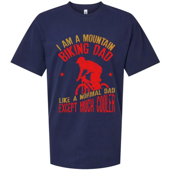 Mountain Biking Dad Like A Regular Dad But Cooler Funny Funny Gift Sueded Cloud Jersey T-Shirt