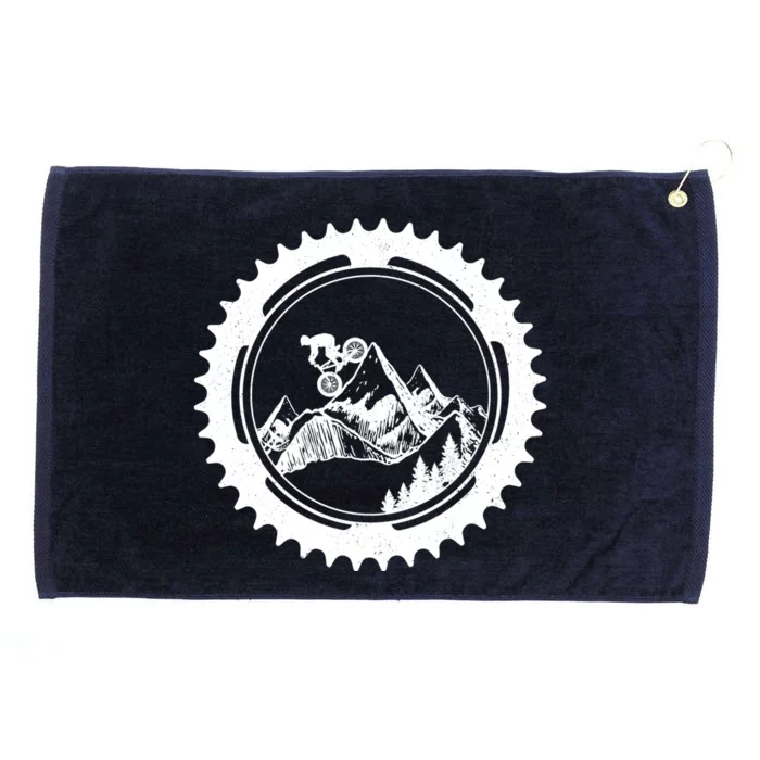 Mountain Bike Downhill Mtb Mountain Biker Gift Grommeted Golf Towel