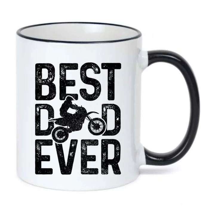 Motocross Best Dad Ever FatherS Day Dirt Bike Mx Biker Gft Gift Black Color Changing Mug