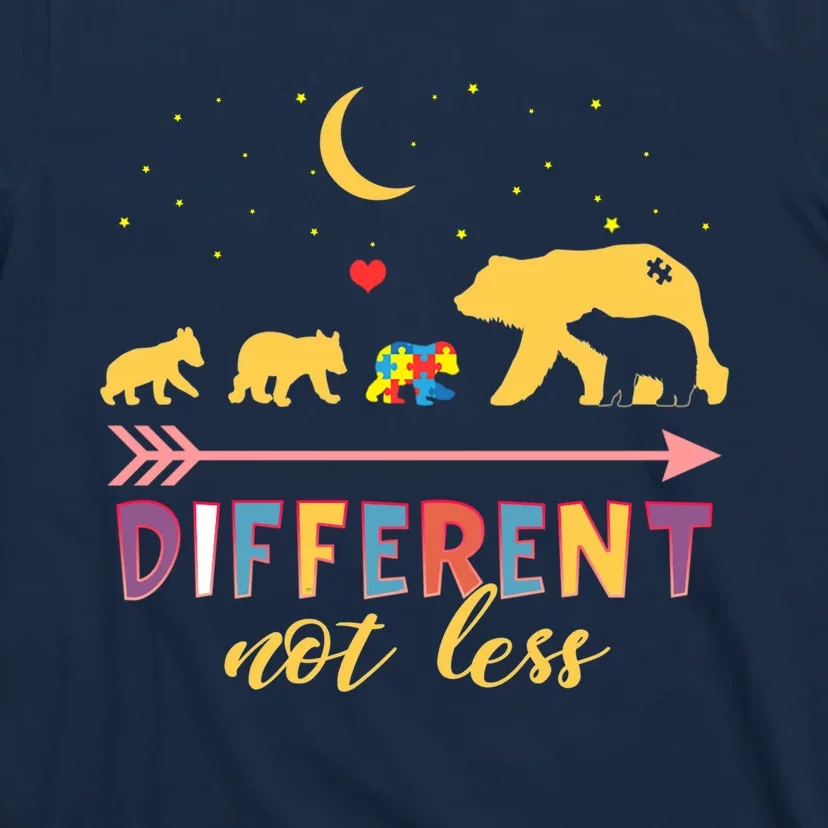 Mama Bear Different Not Less Autism Awareness T-Shirt