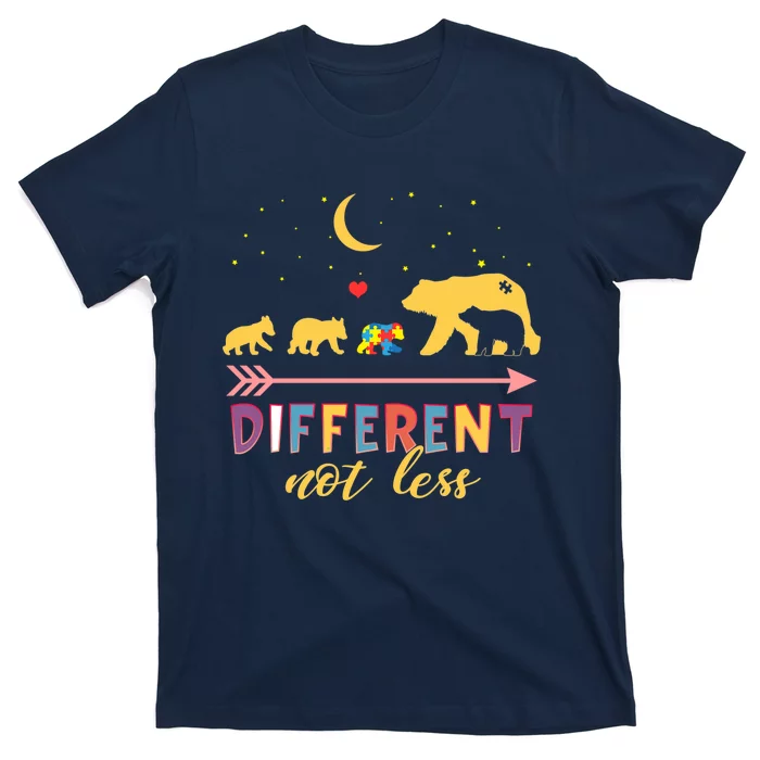 Mama Bear Different Not Less Autism Awareness T-Shirt