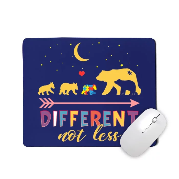 Mama Bear Different Not Less Autism Awareness Mousepad