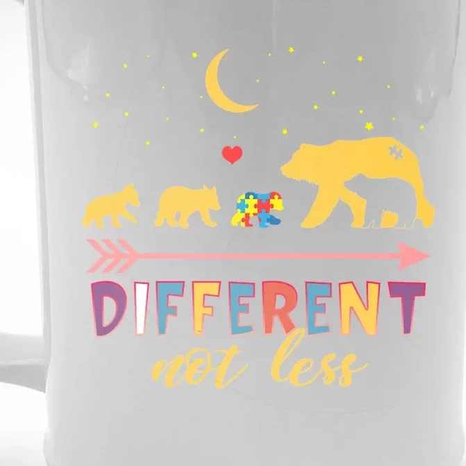 Mama Bear Different Not Less Autism Awareness Front & Back Beer Stein