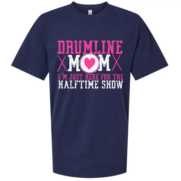 Marching Band Drum Corps Drumline Mom Here For Halftime Show Sueded Cloud Jersey T-Shirt