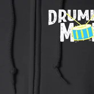 Marching Band Drums Drumline Mom Full Zip Hoodie