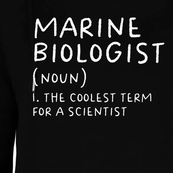 Marine Biologist Definition Funny Science teacher Womens Funnel Neck Pullover Hood