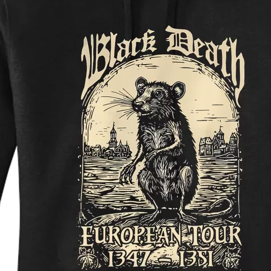 Mouse Black Death European 1347 1351 Women's Pullover Hoodie