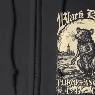 Mouse Black Death European 1347 1351 Full Zip Hoodie