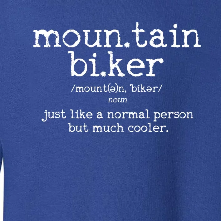 Mountain Biker Definition Funny Mtb Downhill Biking Gift Cute Gift Toddler Sweatshirt