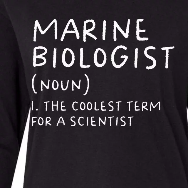 Marine Biologist Definition Funny Scientist Science Teacher Womens Cotton Relaxed Long Sleeve T-Shirt