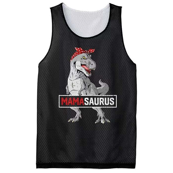 Mamasaurus Birthday Dinosaur Mommy Family Matching Mesh Reversible Basketball Jersey Tank