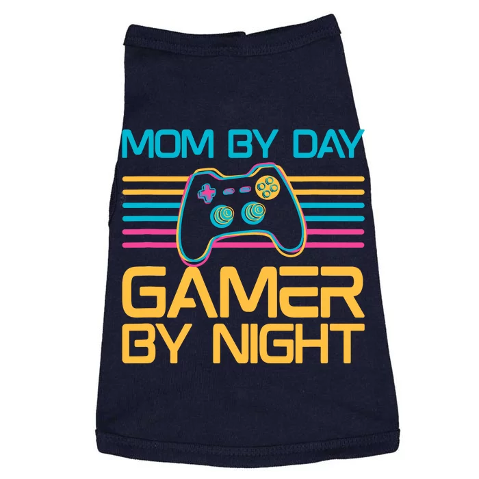 Mom By Day Gamer By Night Video Games Lover Gamer Mom Doggie Tank