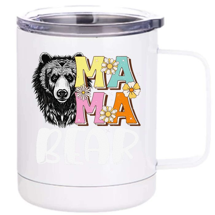 Mama Bear Don't Mess with Mama Bear Mothers Day Matching Front & Back 12oz Stainless Steel Tumbler Cup