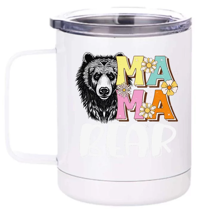 Mama Bear Don't Mess with Mama Bear Mothers Day Matching Front & Back 12oz Stainless Steel Tumbler Cup