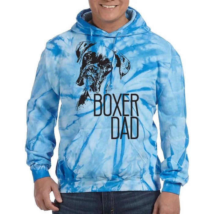 Men BOXER DAD DOG FACE DOG LOVERS BOXER DAD GIFT Tie Dye Hoodie