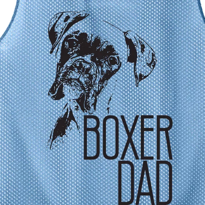 Men BOXER DAD DOG FACE DOG LOVERS BOXER DAD GIFT Mesh Reversible Basketball Jersey Tank