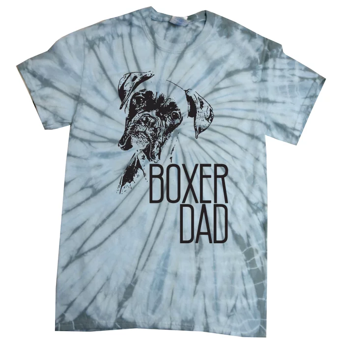 Men BOXER DAD DOG FACE DOG LOVERS BOXER DAD GIFT Tie-Dye T-Shirt