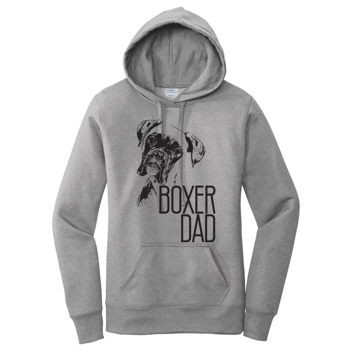 Men BOXER DAD DOG FACE DOG LOVERS BOXER DAD GIFT Women's Pullover Hoodie