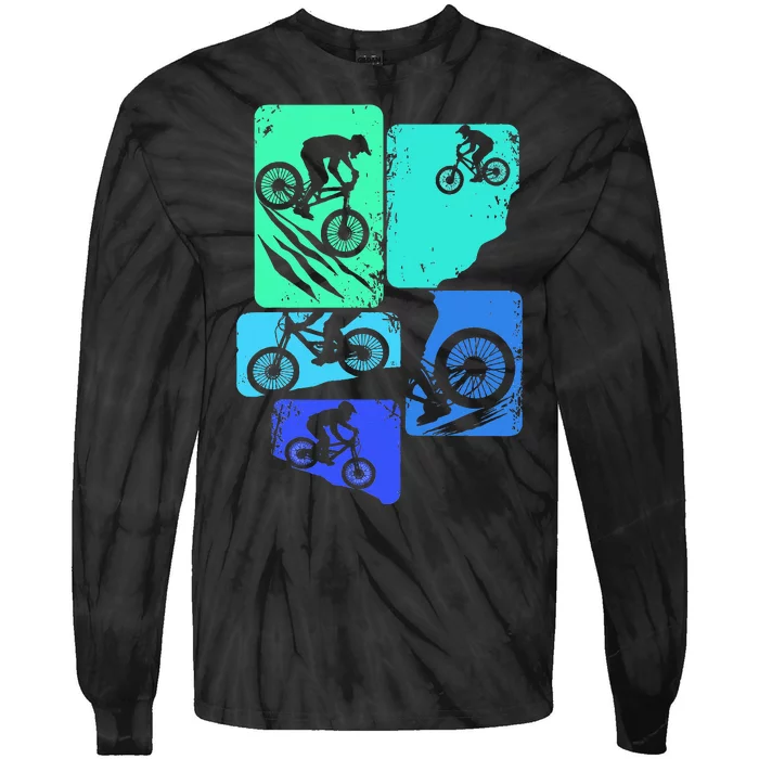 Mountain Bike Downhill Mtb Biking Cycling Biker Tie-Dye Long Sleeve Shirt