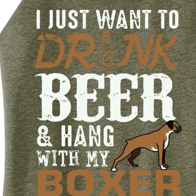 Men Boxer Dad T Funny Fathers Day Dog Lover Gift Beer Tee Women’s Perfect Tri Rocker Tank