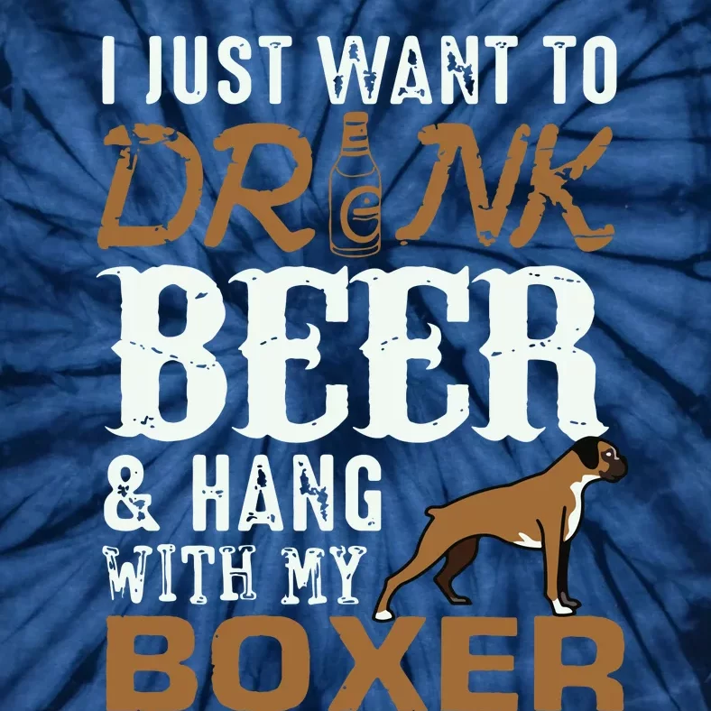 Men Boxer Dad T Funny Fathers Day Dog Lover Gift Beer Tee Tie-Dye T-Shirt