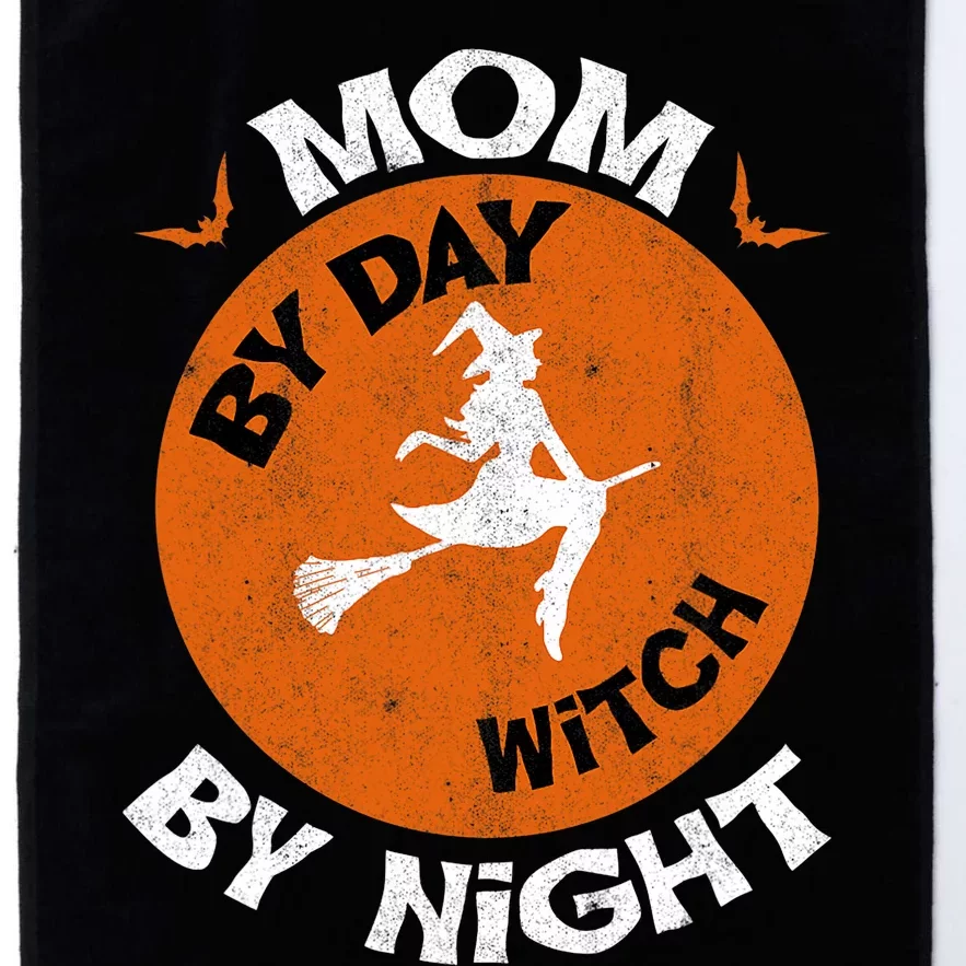 Mom By Day Witch By Night Mother Women Halloween Platinum Collection Golf Towel