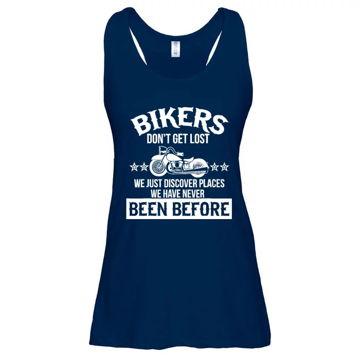 Motorcycle Bikers Dont Get Lost Funny Custom Vintage Ladies Essential Flowy Tank