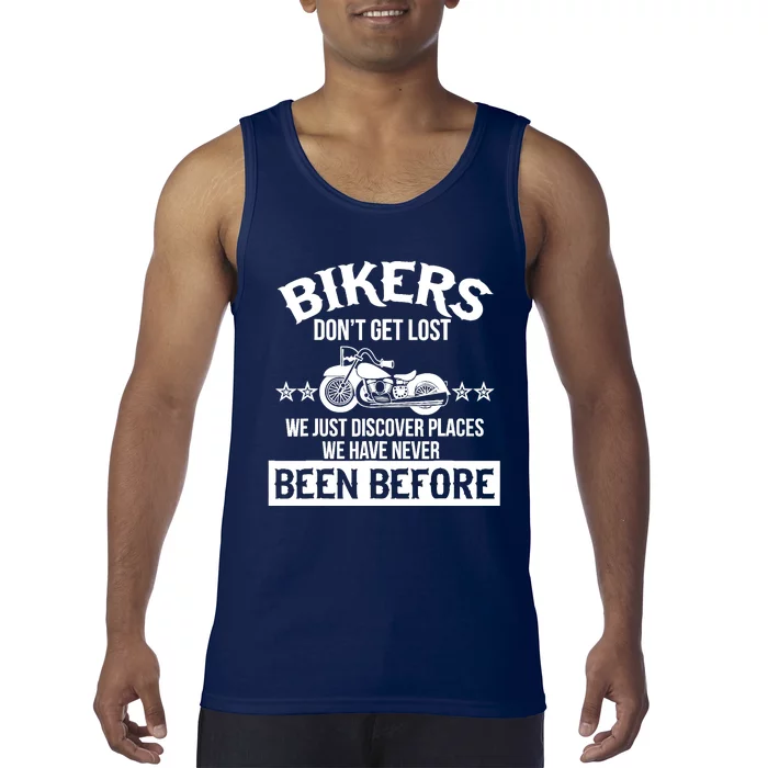 Motorcycle Bikers Dont Get Lost Funny Custom Vintage Tank Top