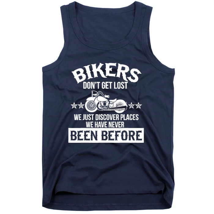 Motorcycle Bikers Dont Get Lost Funny Custom Vintage Tank Top