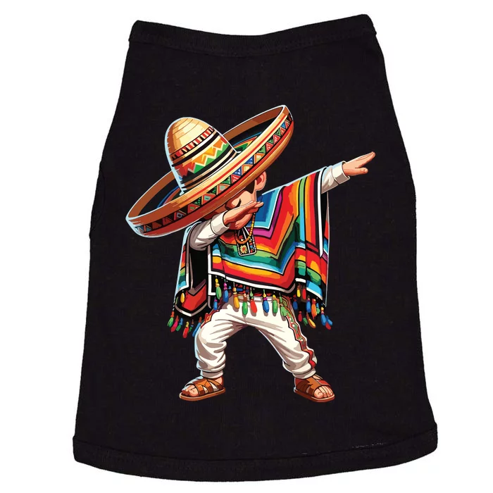 Mexican Boy Dabbing Poncho Cinco De Mayo Doggie Tank