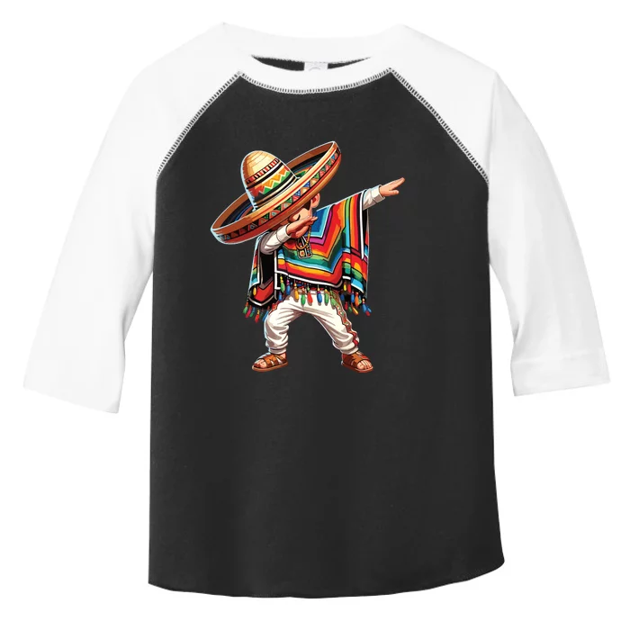 Mexican Boy Dabbing Poncho Cinco De Mayo Toddler Fine Jersey T-Shirt