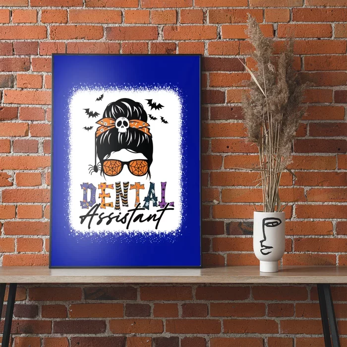 Messy Bun Dental Assistant Spooky Funny Dental Halloween Gift Poster