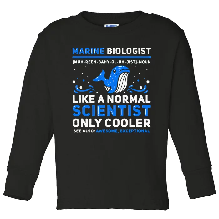 Marine Biologist Definition Marine Biology Toddler Long Sleeve Shirt