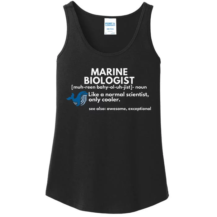 Marine Biologist Definition Funny Science Ladies Essential Tank