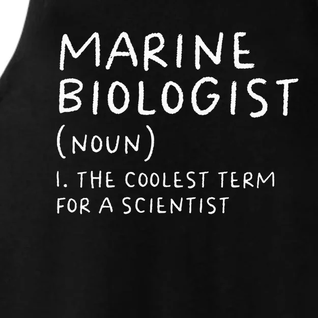 Marine Biologist Definition Funny Scientist Science Teacher Ladies Tri-Blend Wicking Tank