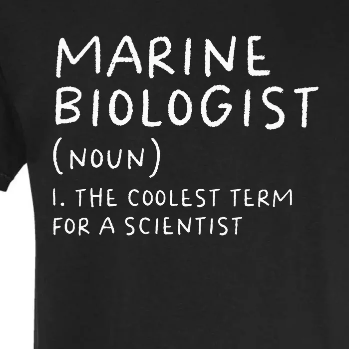 Marine Biologist Definition Funny Scientist Science Teacher Garment-Dyed Heavyweight T-Shirt