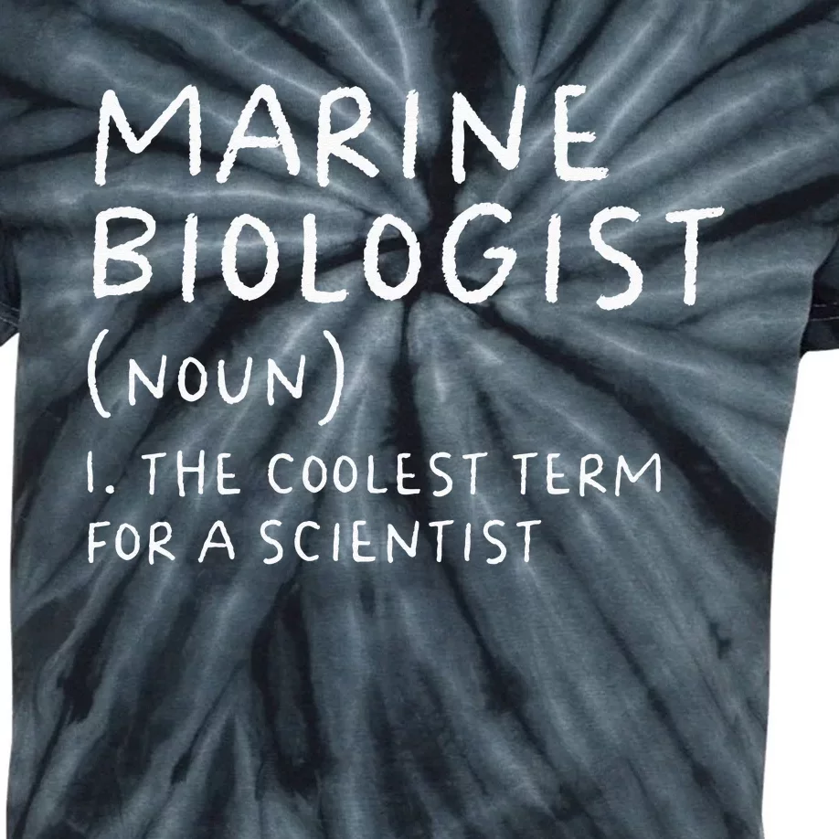 Marine Biologist Definition Funny Scientist Science Teacher Kids Tie-Dye T-Shirt