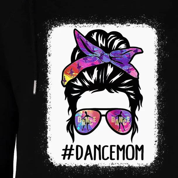 Messy Bun Dance Mom Life Ballet Dancing Mother's Day Womens Funnel Neck Pullover Hood