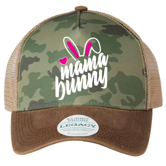 Mama Bunny Easter Bunny Ears Gift Legacy Tie Dye Trucker Hat