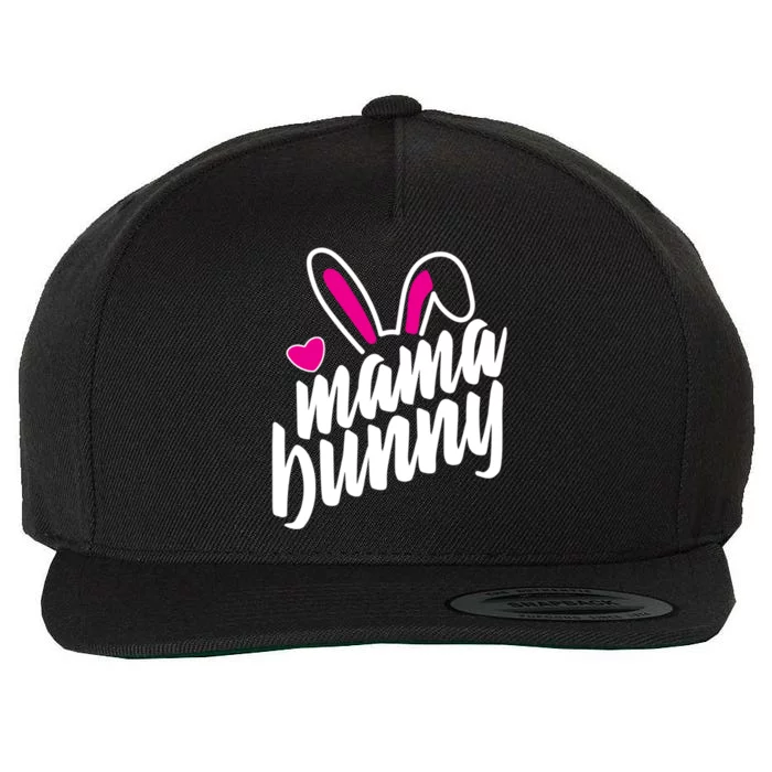 Mama Bunny Easter Bunny Ears Gift Wool Snapback Cap